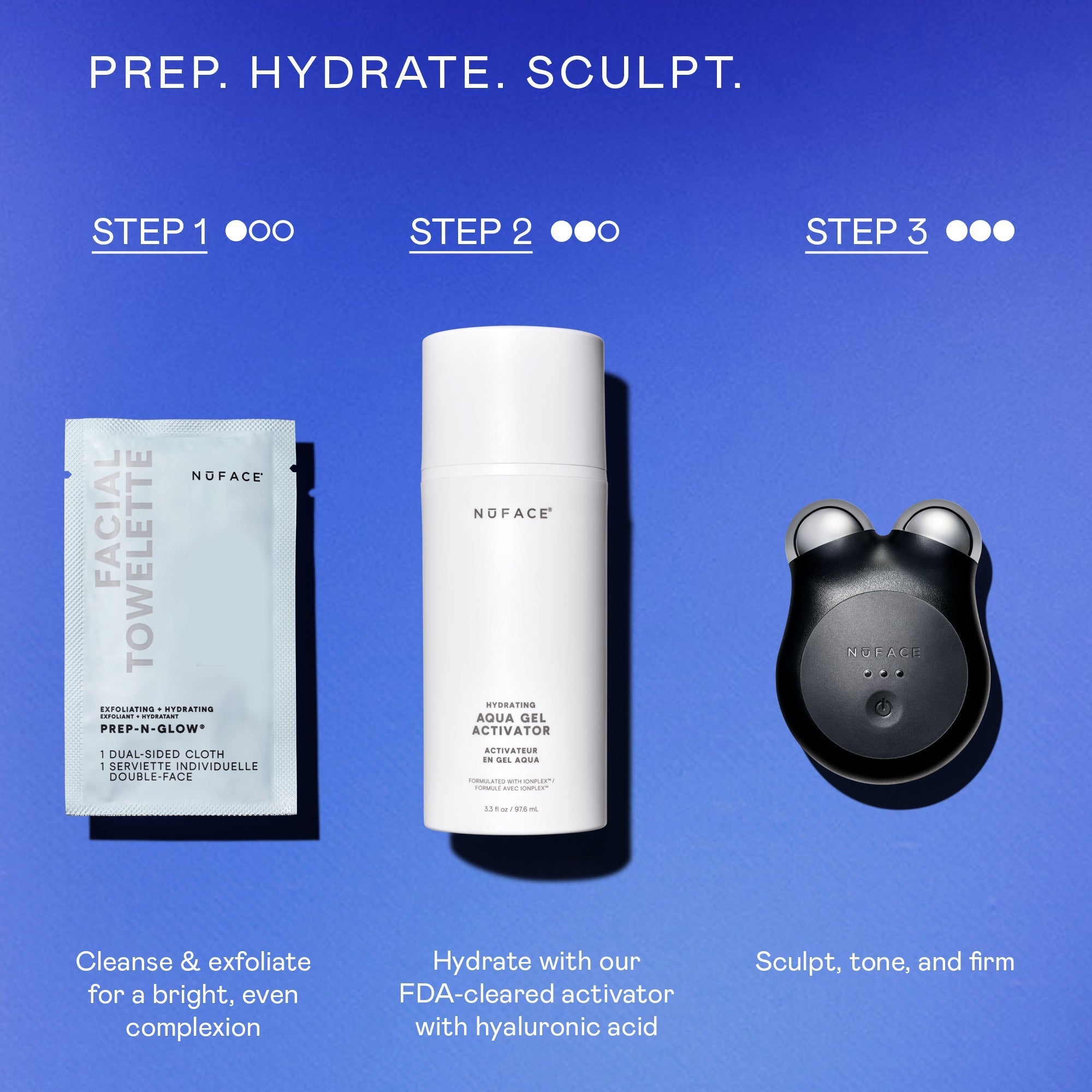 Prep-N-Glow® Exfoliating & Hydrating Facial Wipes - Face Wipes for Cleansing, Exfoliating & Hydrating